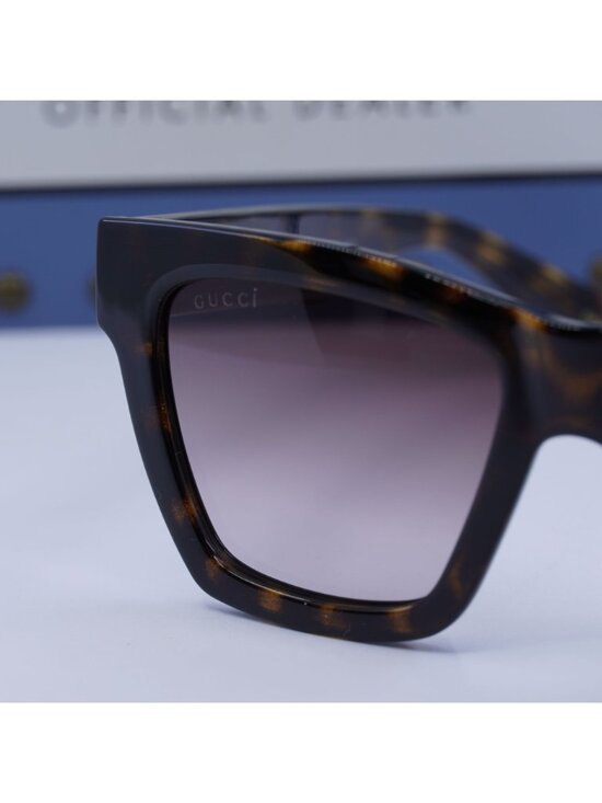 Gucci GG1714S 002 Square Sunglasses - Havana / Brown Gradient main image 5